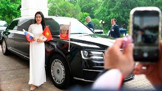 Президентский автомобиль Aurus произвел настоящий фурор в Ханое