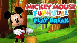 Mickey Mouse Funhouse Brain Break Game | NEW | Obstacle Course |‪ @disneyjunior​