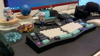 CIDOO ABM066 Alice-Layout Keyboard (Tape mod w/ Akko Cream Blue V3 Pro)