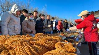 Winter Market in Tianjin, China: Steaming Hot Cuisine, A Feast of Traditional Foods, Warm, Vibrant