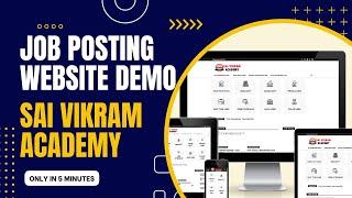 Job Posting blog website demo - Sai Vikram Academy