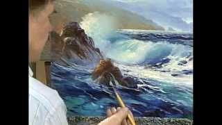видеоурок живопись маслом море освещённое солнцем