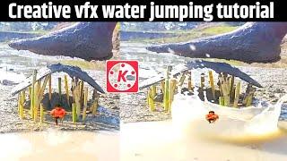 Creative vfx water jumping and house effect video editing tutorial in kinemaster