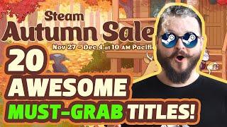 Steam AUTUMN SALE 2024! Grab these 20 Games Before the Sale ENDS!