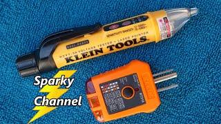 Klein Updated NCVT- 5a Dual Range Voltage Tester and Laser Pointer + RT210 Outlet Tester Review