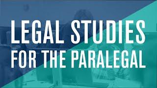 Legal Studies for the Paralegal