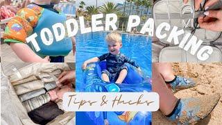 WHAT TO PACK FOR YOUR TODDLER | Holiday pack with me and travel tips/hacks