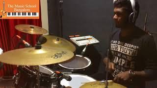 Bon Jovi livin' On A Prayer Drum Cover by Vijay - The Music School Bangalore