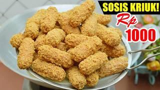 JANGAN PAKE TEPUNG TERIGU! SOSIS CRISPY SERIBUAN | PERTAMA DI YOUTUBE