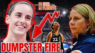 WNBA Playoff Attendance & Ratings are a DUMPSTER FIRE wo Caitlin Clark on the basketball court!