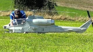 FAST US ATTACK RC Heli Goes Airborne: BELL AH-1W SUPERCOBRA Scale Model Helicopter