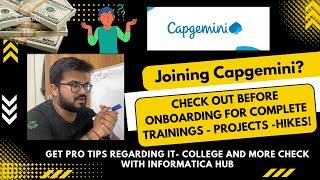 Capgemini Joining 2024 | Do check this before onboarding to know about Trainings -Projects and Hikes