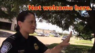 Houston TX Custom & Border Protection id refusal first amendment audit