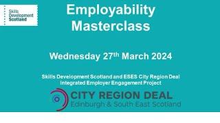 ESES CRD & Skills Development Scotland - Employability Masterclass for East and Midlothian Providers