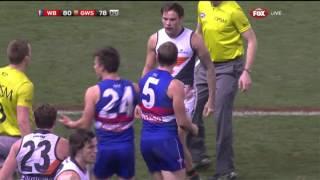 All in melee at three quarter time - AFL