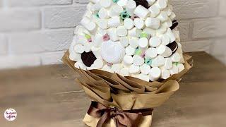 БУКЕТ из ЗЕФИРА и Маршмеллоу в ВИДЕ МОРОЖЕННОГО! Букет НОВИНКА!
