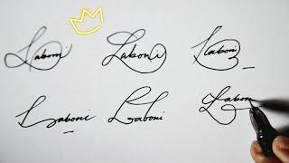 How to draw Signature like Billionaire  | Alphabet L (Laboni)  Anup calligraphy |