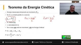 MABA CONCURSOS  -  IBFC  -  2023 - TEOREMA DA ENERGIA CINÉTICA  -  FÍSICA  -  Com prof. Cristiano