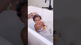 1 YEAR OLD BATH ROUTINE | Jena Frumes & Jason King #shorts