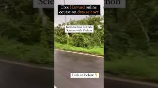 Free Harvard online course on data science
