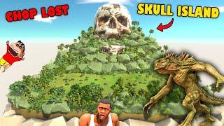 CHOP LOST in SKULL ISLAND in Animal Revolt Battle Simulator with SHINCHAN