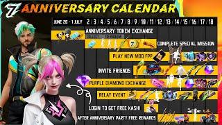 7th Anniversary,Pink Diamond,New Emote,New Animation & More | Free Fire New Event | Ff New Event