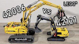 LEGO Heavy Duty Excavator vs LEGO Excavator | LEGO 42121 vs 42006 | LEGO 42006 vs 42121 | Compare