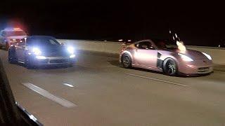 Kid takes his Dads 911 turbo Porsche & Races in front of a Cop...