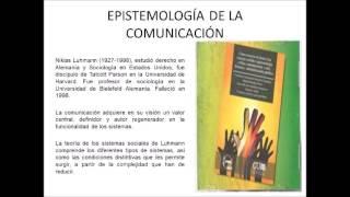 EPISTEMOLOGIA DE LA COMUNICACIÓN