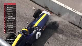 Formula Junior 2019. Final Copenhagen Historic Grand Prix. After Finish Crash