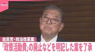 【政策活動費廃止など明記】政治改革本部で自民案了承