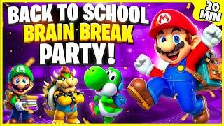 Back To School Brain Break Party | Brain Breaks For Kids | Freeze Dance Games | Danny Go Noodle