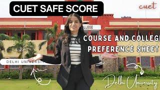 SAFE CUET SCORE | COURSE AND COLLEGE BEST PREFERENCE LIST |LIVE ANSHIKA JAIS MIRANDA HOUSE