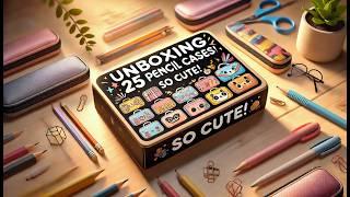 Unboxing 25 Pencil Cases! So Cute! Which one is your favorite?