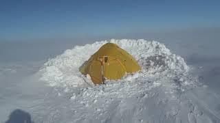 Windy day at Camp 20, West Antarctica