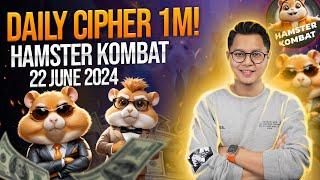 Hamster Kombat Daily Cipher Today 1M Coins 22 June 2024