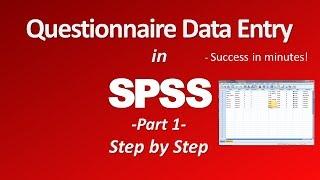 SPSS Questionnaire/Survey Data Entry - Part 1