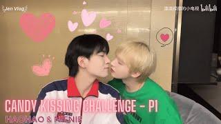 [Engsub/BL] Sweet candy kissing challenge with lovely couple Haohao and Nienie - Part 1