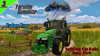 Rainy ️ Day  In Farming Simulator 20 | Setting Up Bale In Row | fs 20 gameplay | KAPTAAN GAMING