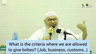 Criteria for giving bribe (Job Contract Business Custom Duty...#Assim #assimalhakeem assim al hakeem