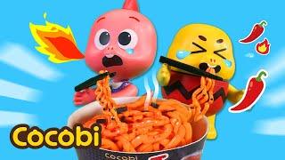 Let's Make Buldak Hot & Spicy Ramen! | Play with Cooking Toys | Cocobi Food Truck