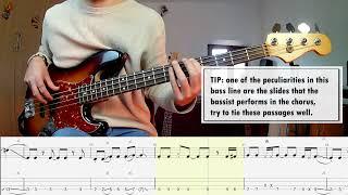 Simply Red - Stars BASS COVER + PLAY ALONG TAB + SCORE