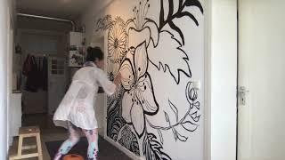 Flower Power Mural Painting Time Lapse