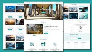 Create A Responsive Tour & Travel Website Design - HTML CSS & JAVASCRIPT | Step By Step