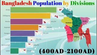 Bangladesh Population by Divisions (400AD-2100AD) Regions of Bangladesh