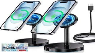 2 Pack Mag-Safe Charger Stand 15W Magnetic Wireless Charging Station for iPhone Review