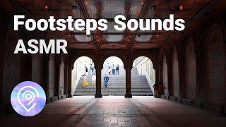 ASMR - Footsteps Sounds in 3D Audio (High Heels, Dress Shoes, Sneakers) #005