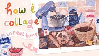 Real time collage video | Making a Baking themed collage from start to finish!