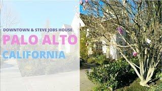 Palo Alto California Tour (Old Palo Alto ,Steve Jobs House, Downtown)