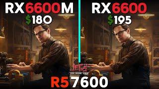 RX 6600 M vs RX 6600 | Ryzen 5 7600 | Tested in 15 games